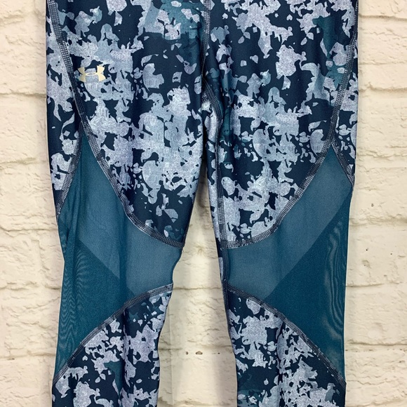 Under Armour HeatGear Mesh Cutout Crop Leggings XS - Picture 4 of 6